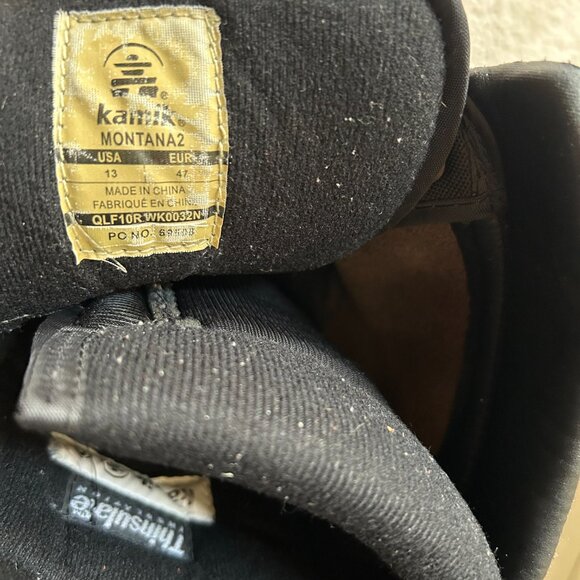 Kamik Montana2 Waterproof Thinsulate Boots Men's Size 13 Brown Suede - Picture 10 of 11